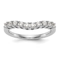 14k White Gold Diamond Wedding Band, 0.4 ct, Size 7, 1.55 g