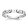 14kw Lab Grown Diamond VS/SI+ G+ Peg Set Engagement Ring, 1.45 ct, Size 7