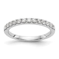 14k White Gold 1/3 carat Diamond Complete Wedding Band, 0.3 ct, Size 7, 1.64 g