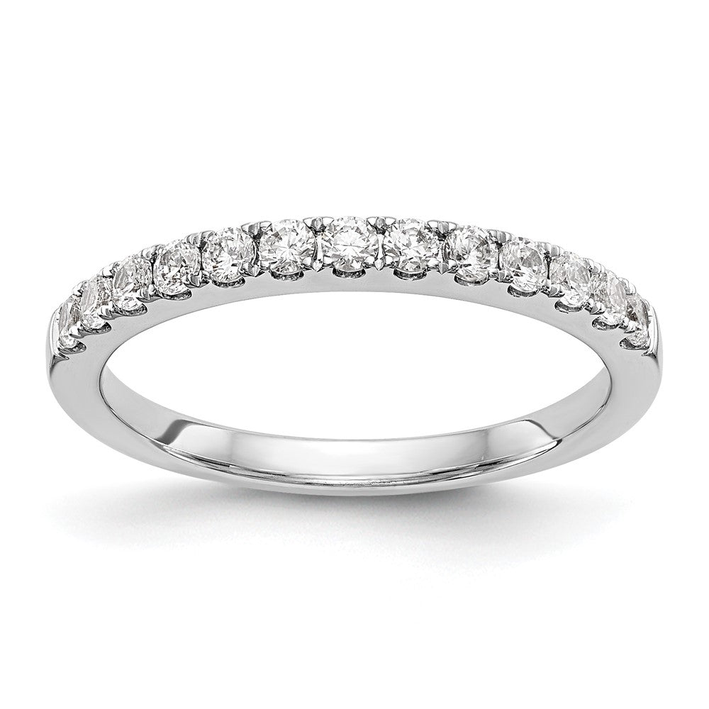 14k White Gold 1/3 carat Diamond Complete Wedding Band, 0.3 ct, Size 7, 1.64 g