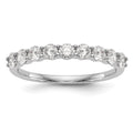 14k White Gold 3/4 carat Diamond Complete Wedding Band, 0.81 ct, Size 7