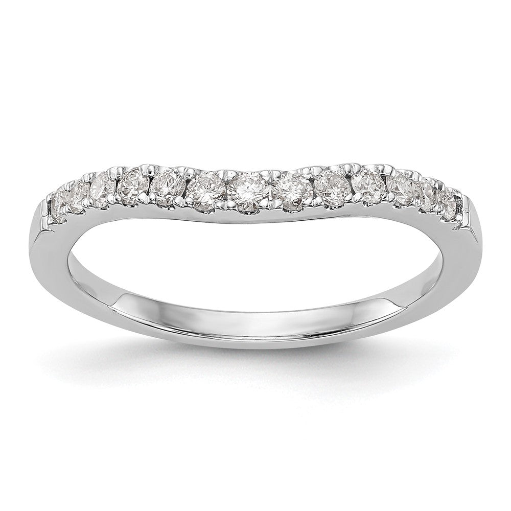 14K White Gold 1/3 carat Diamond Complete Wedding Band, 0.335 ct, Size 7, 2.16 g - ID5S9RM3025B-038-WAA8L7