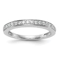 14K White Gold 1/3 carat Diamond Complete Wedding Band, 0.3 ct, Size 7, 2.96 g