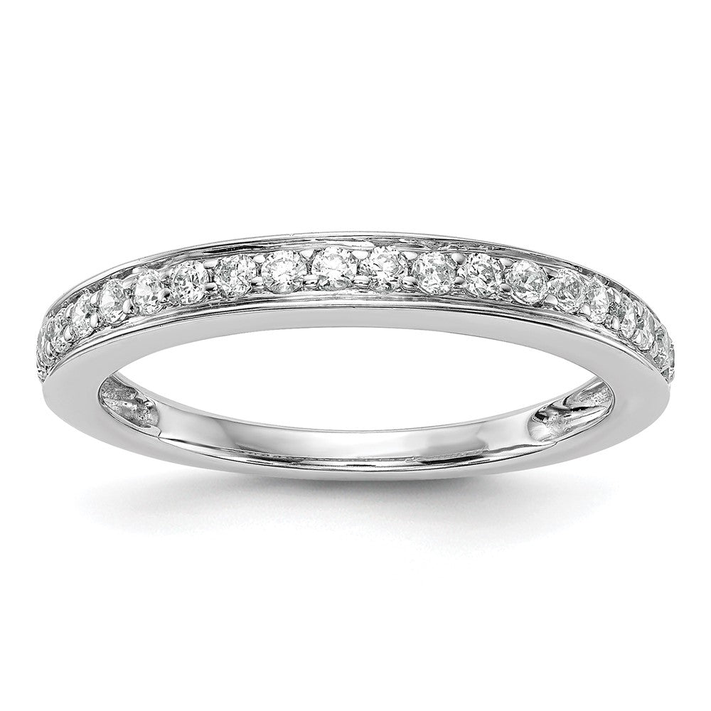 14K White Gold 1/3 carat Diamond Complete Wedding Band, 0.3 ct, Size 7, 2.96 g