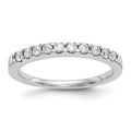14K White Gold 1/3 carat Diamond Complete Wedding Band, 0.3 ct, Size 7, 2.66 g