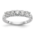 14K White Gold 5-Stone 7/8 carat Diamond Complete Wedding Band, 0.85 ct, 3.05 g - ID5S9RM3039B-088-WAA8L7