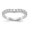 14K White Gold 3/4 carat Diamond Contoured Complete Wedding Band, 0.75 ct, Size 7, 2.97 g - ID5S9RM3040B-075-WAA8L7