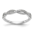 14K White Gold 1/4 carat Twist Diamond Complete Wedding Band, 0.235 ct, Size 7, 2.24 g - ID5S9RM3048B-023-WAA8L7