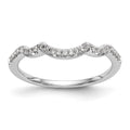 14K White Gold 1/8 carat Diamond Contoured Complete Wedding Band, 0.119 ct, Size 7, 1.69 g - ID5S9RM3057B-013-WAA8L7