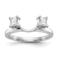 14K White Gold Diamond Wrap, 0.34 ct, Size 7