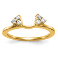 14K White Gold 1/6 carat Diamond Complete Wrap Ring, 0.15 ct, Size 7, 2.4 g - ID5S9RM3065B-015-YAA8L7