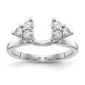 14K White Gold 3/8 carat Diamond Complete Wrap Ring, 0.39 ct, Size 7, 2.95 g - ID5S9RM3067B-039-WAA8L7