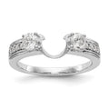 14K White Gold Diamond Wrap, 0.56 ct, Size 7