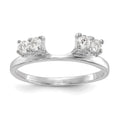 14K White Gold 1/3 carat Diamond Complete Wrap Ring, 0.29 ct, Size 7