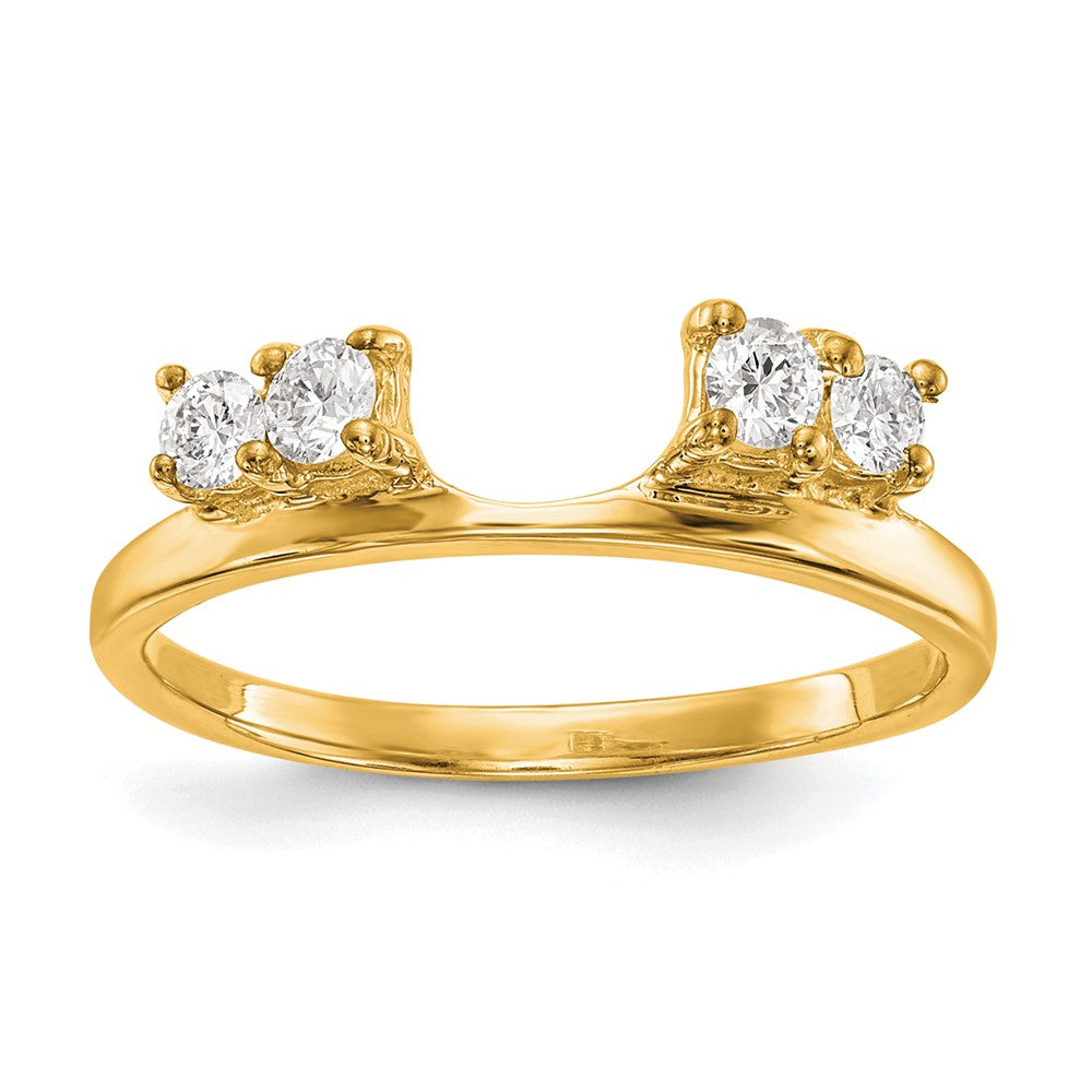 14K Yellow Gold Diamond Wrap, 0.29 ct, Size 7