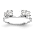 14K White Gold 1/2 carat Diamond Complete Wrap Ring, 0.46 ct, Size 7, 1.92 g - ID5S9RM3072B-046-WAA8L7