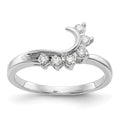 14K White Gold Swirled 1/6 carat Diamond Complete Wrap Ring, 0.15 ct, Size 7