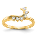 14k 1/6 carat Lab Grown Diamond VS/SI+ G+ Complete Ring Wrap, 0.15 ct, Size 7, 1.92 g