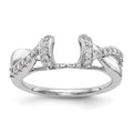 14K White Gold Criss-Cross 1/4 carat Diamond Complete Wrap Ring, 0.23 ct, Size 7, 3.33 g - ID5S9RM3083B-023-WAA8L7