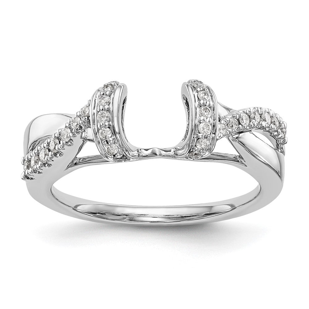 14K White Gold Criss-Cross 1/4 carat Diamond Complete Wrap Ring, 0.23 ct, Size 7, 3.33 g - ID5S9RM3083B-023-WAA8L7