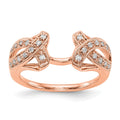 14K Rose Gold Diamond Wrap, 0.204 ct, Size 7