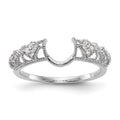 14K White Gold Filigree 1/10 carat Diamond Complete Wrap Ring, 0.104 ct, Size 7, 1.62 g - ID5S9RM3087B-010-WAA8L7