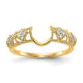 14K Yellow Gold Diamond Wrap, 0.104 ct, Size 7
