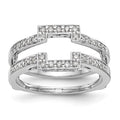 14K White Gold 3/8 carat Diamond Complete Ring Guard, 0.426 ct, Size 7, 4.37 g - ID5S9RM3095B-043-WAA8L7