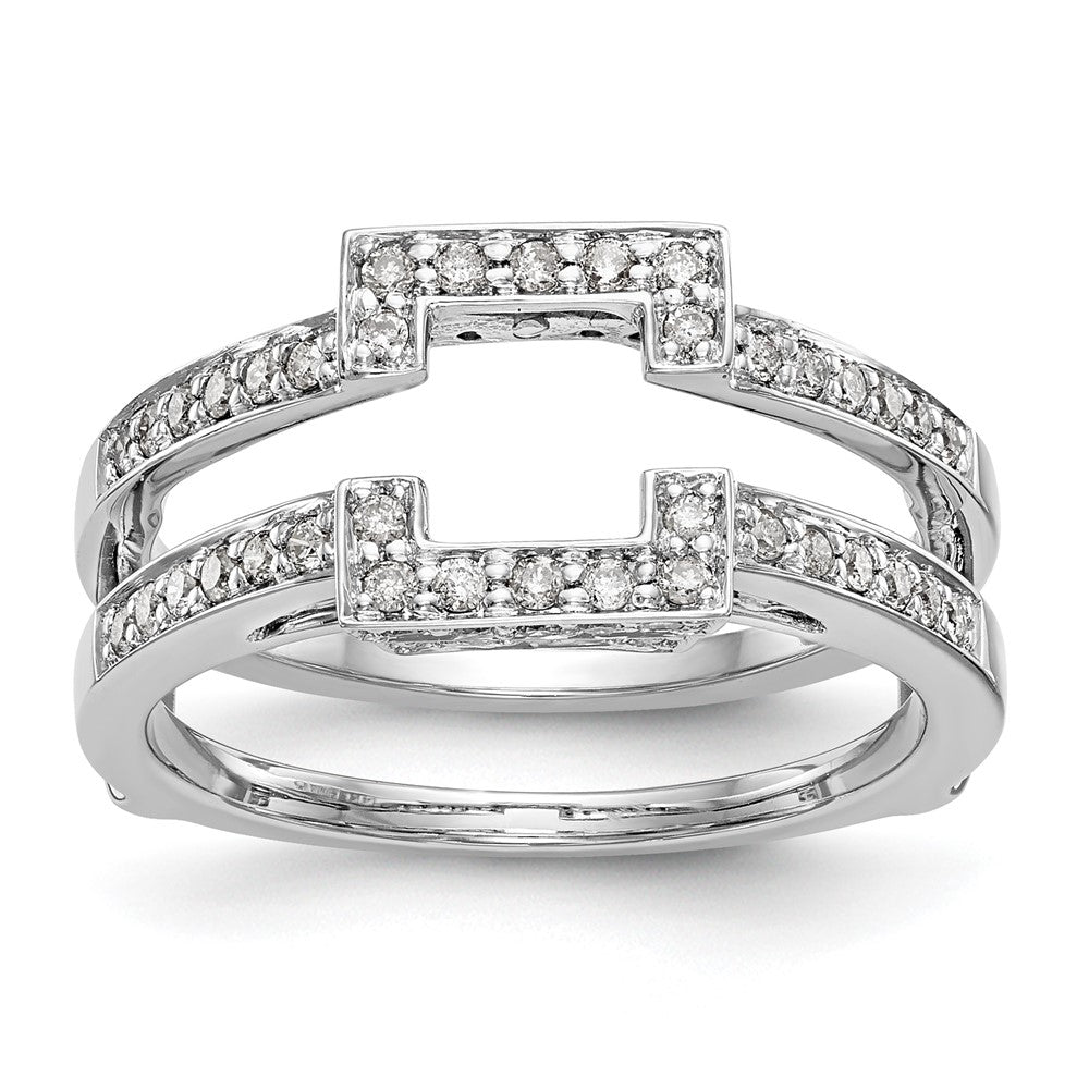 14K White Gold 3/8 carat Diamond Complete Ring Guard, 0.426 ct, Size 7, 4.37 g - ID5S9RM3095B-043-WAA8L7