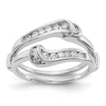 14K White Gold Diamond Guard, 0.33 ct, Size 7, 4.01 g - ID5S9RM3096B-033-WAA8L7
