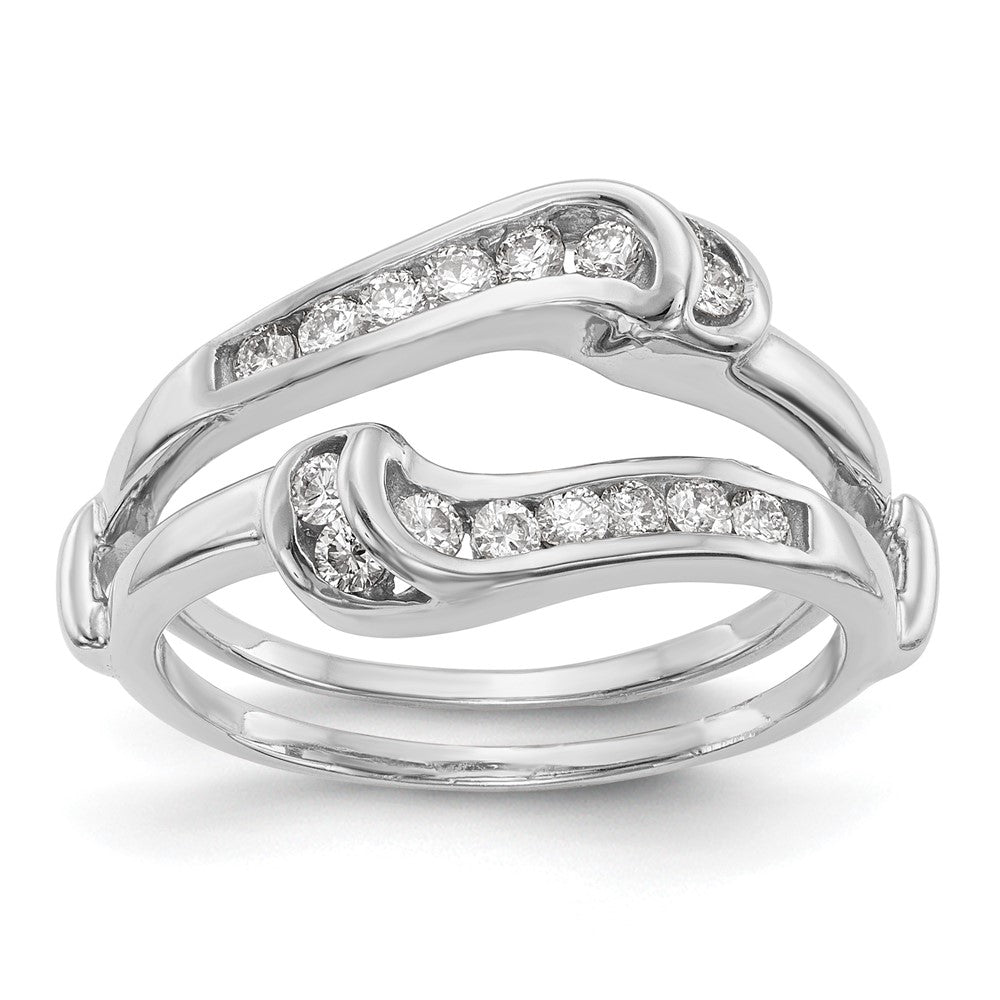 14K White Gold Diamond Guard, 0.33 ct, Size 7, 4.01 g - ID5S9RM3096B-033-WAA8L7