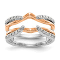 14K white and rose gold Diamond Guard, 0.248 ct, Size 7