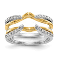 14K Two-tone 1/4 carat Diamond Complete Ring Guard, 0.248 ct, Size 7, 5.47 g - ID5S9RM3098B-025-YWAA8L7
