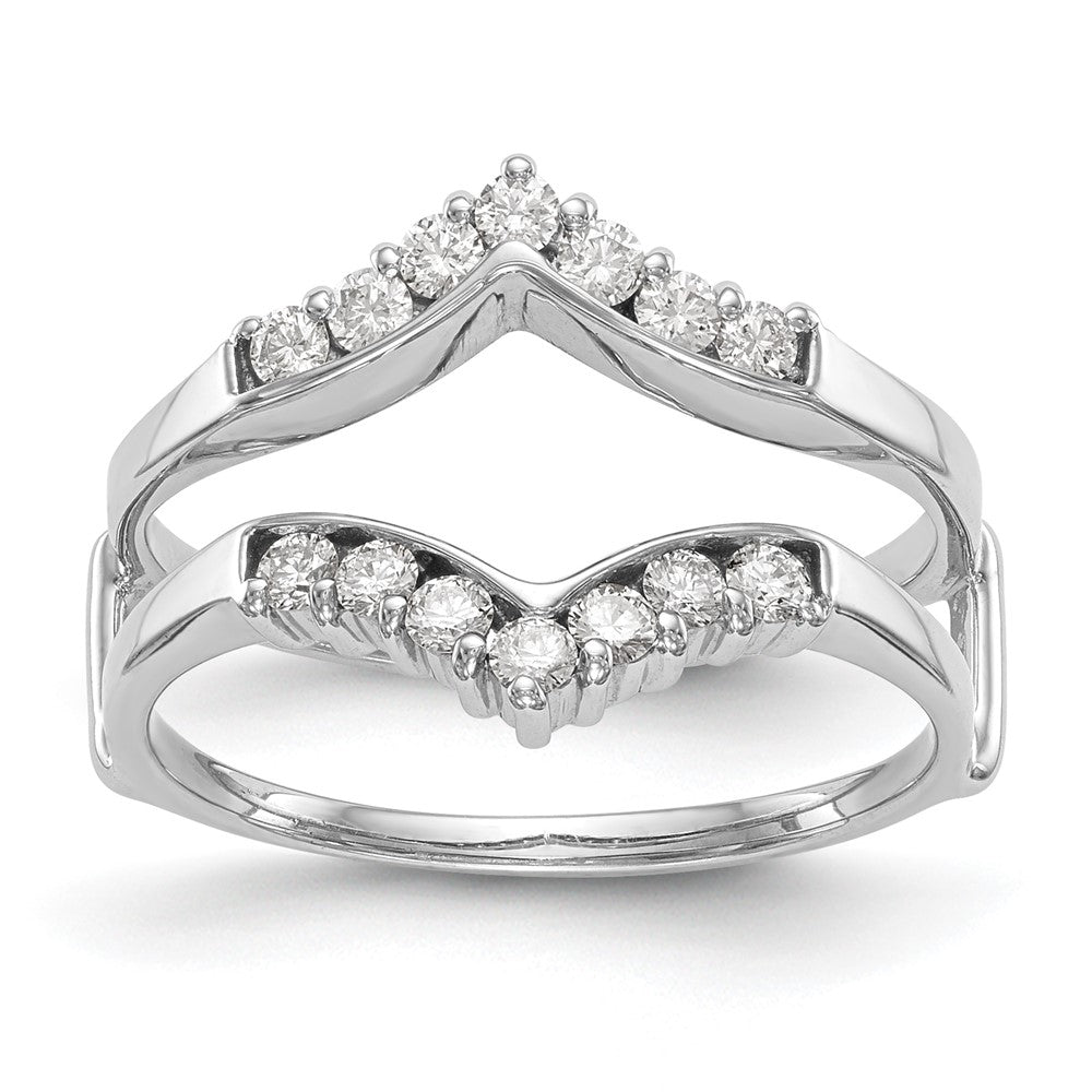 14K White Gold 1/3 carat Diamond Complete Ring Guard, 0.33 ct, Size 7, 3.09 g - ID5S9RM3099B-035-WAA8L7