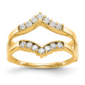14K Yellow Gold Diamond Guard, 0.35 ct, Size 7, 3.22 g