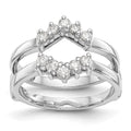 14K White Gold 1/3 carat Diamond Complete Ring Guard, 0.35 ct, Size 7, 4.65 g - ID5S9RM3101B-035-WAA8L7