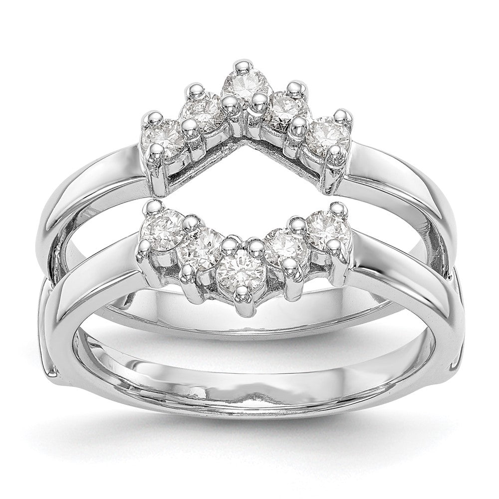 14K White Gold 1/3 carat Diamond Complete Ring Guard, 0.35 ct, Size 7, 4.65 g - ID5S9RM3101B-035-WAA8L7