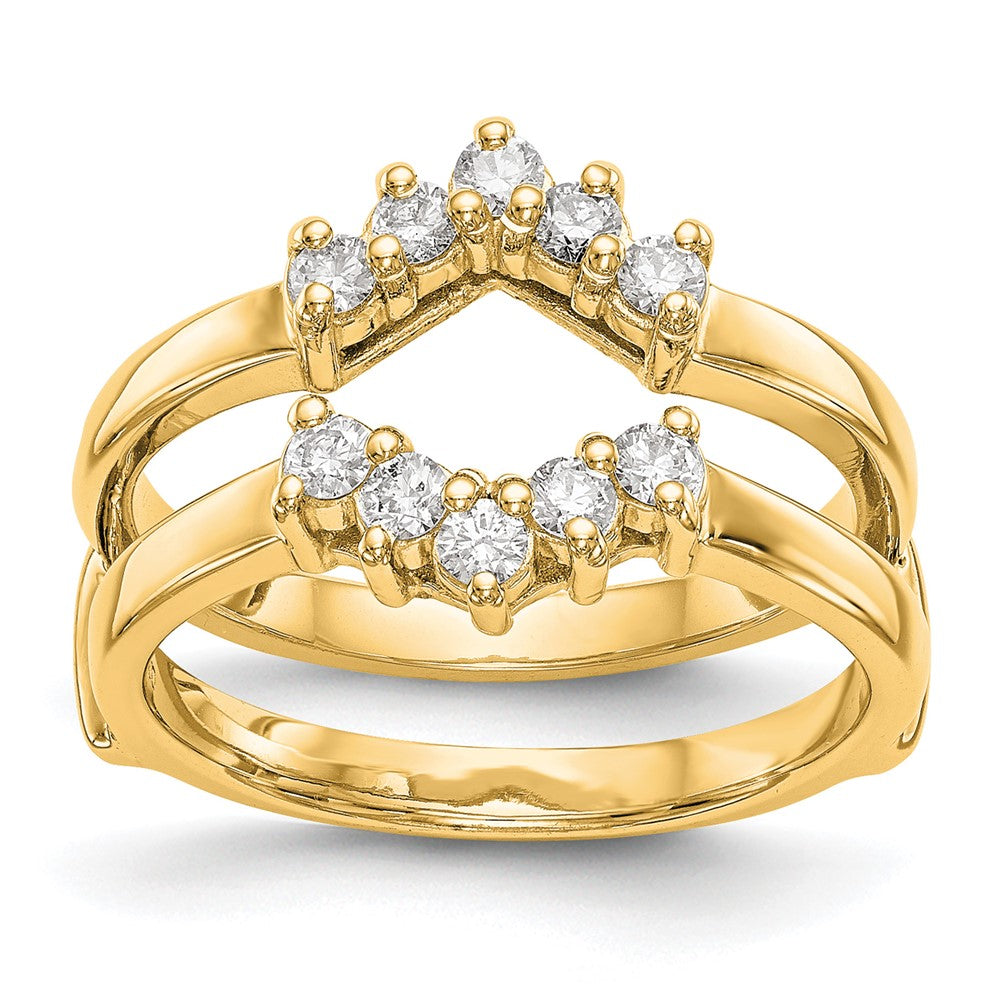 14K Yellow Gold Diamond Guard, 0.35 ct, Size 7, 4.84 g