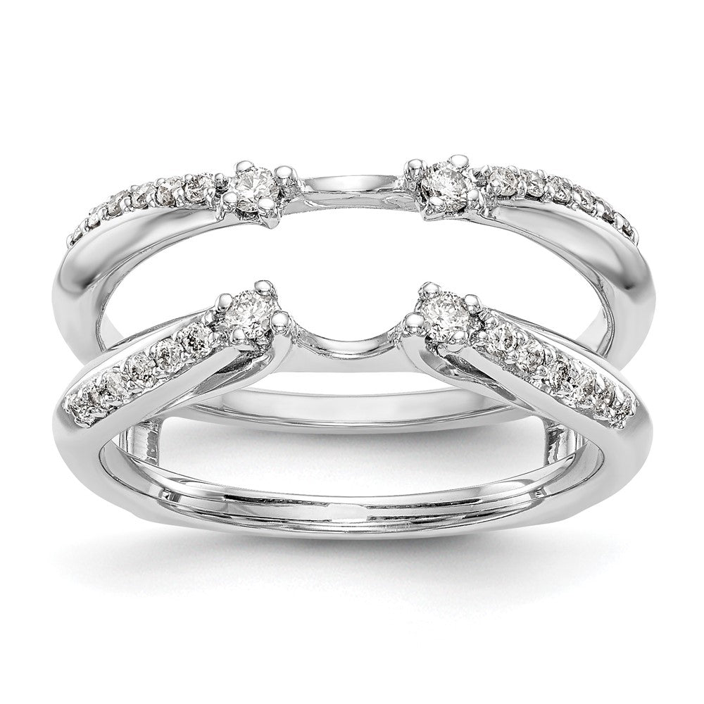 14K White Gold 1/4 carat Diamond Complete Ring Guard, 0.268 ct, Size 7, 4.15 g - ID5S9RM3102B-025-WAA8L7
