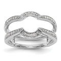 14K White Gold 1/5 carat Diamond Complete Ring Guard, 0.206 ct, Size 7
