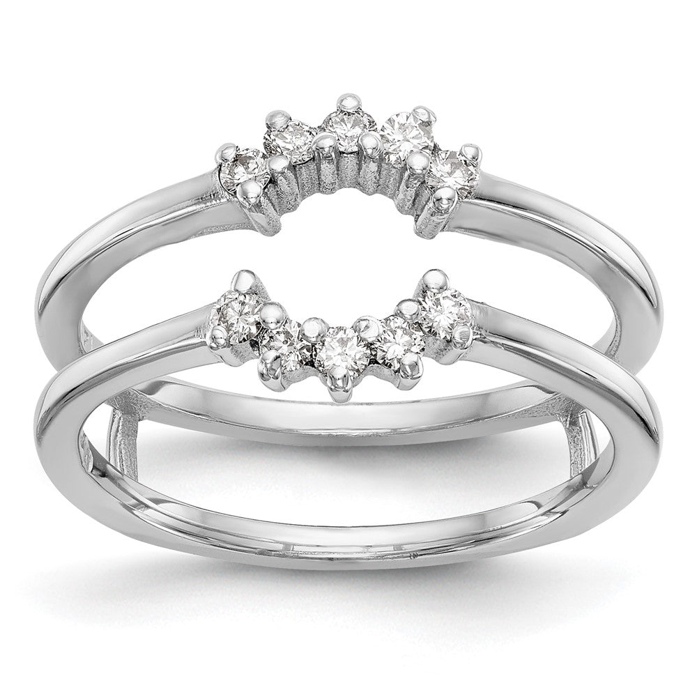 14K White Gold 1/5 carat Diamond Complete Ring Guard, 0.2 ct, Size 7, 3.48 g - ID5S9RM3105B-020-WAA8L7