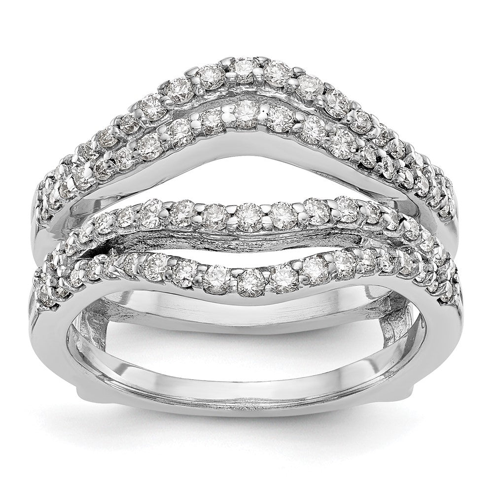 14K White Gold 5/8 carat Diamond Complete Ring Guard, 0.624 ct, Size 7, 5.23 g - ID5S9RM3107B-062-WAA8L7