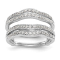 14K White Gold 1/2 carat Diamond Complete Ring Guard, 0.486 ct, Size 7