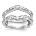 14K White Gold Diamond Guard, 0.47 ct, Size 7