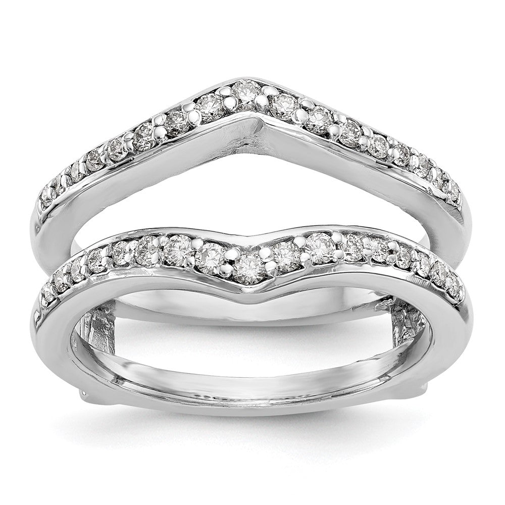 14K White Gold 1/2 carat Diamond Complete Ring Guard, 0.462 ct, Size 7, 6.27 g - ID5S9RM3112B-047-WAA8L7