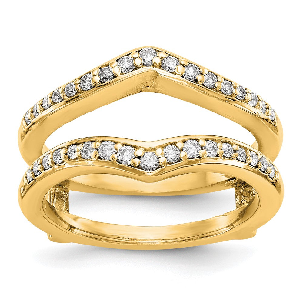 14K Yellow Gold Diamond Guard, 0.47 ct, Size 7, 5.76 g
