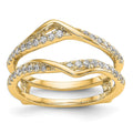 14K Yellow Gold Diamond Guard, 0.328 ct, Size 7