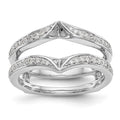 14K White Gold 1/3 carat Diamond Complete Ring Guard, 0.332 ct, Size 7