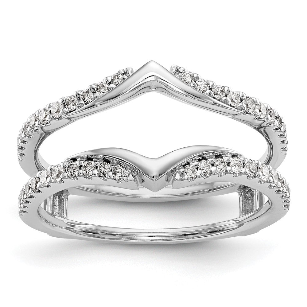 14K White Gold 1/3 carat Diamond Complete Ring Guard, 0.328 ct, Size 7, 3.41 g - ID5S9RM3117B-033-WAA8L7