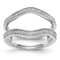 14K White Gold 1/4 carat Diamond Complete Ring Guard, 0.24 ct, Size 7